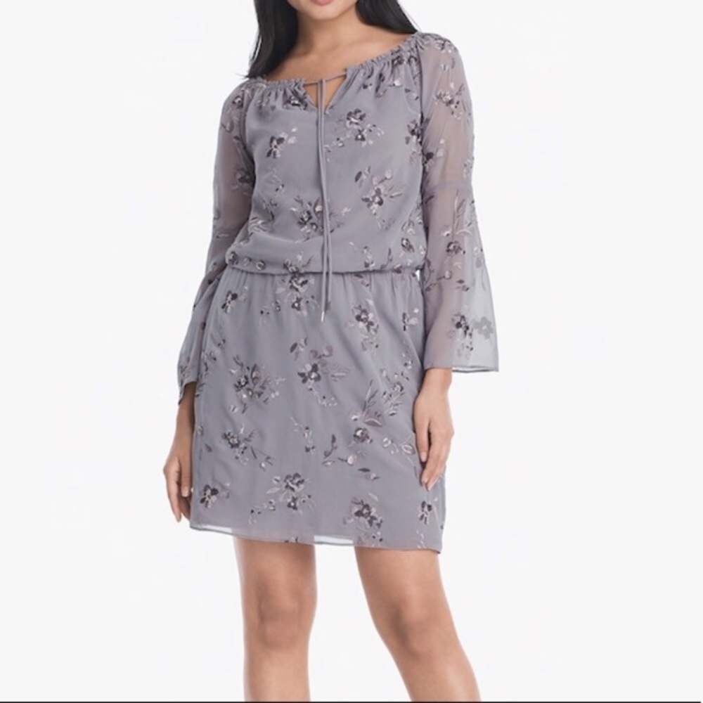 WHBM DRESS Floral Embroidered Blouson. - Great Dress